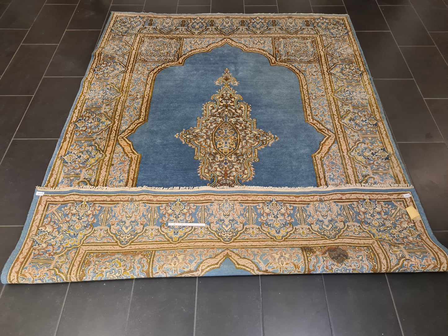 Perserteppich Orientteppich Handgeknüpfter Teppich Kirman Laver 292x211cm