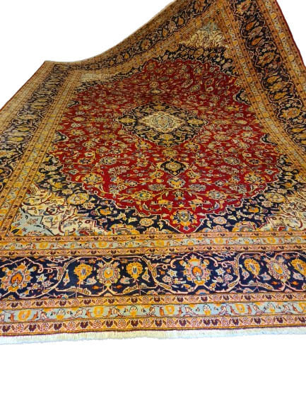 Perserteppich Orientteppich Handgeknüpfter Teppich Keshan Royal 408x294cm