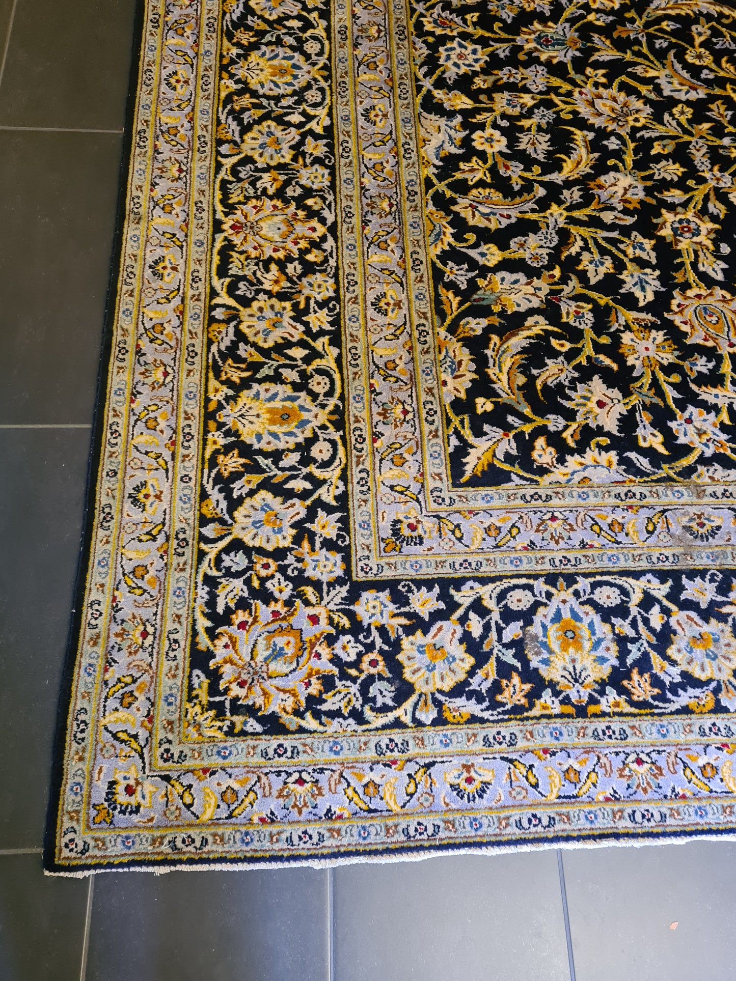 Perserteppich Orientteppich Handgeknüpfter Teppich Keshan signiert 418x3111cm