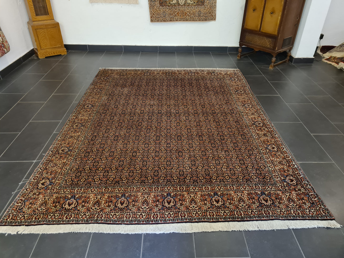 Perserteppich Orientteppich Handgeknüpfter Teppich Bidjar fein 262x205cm