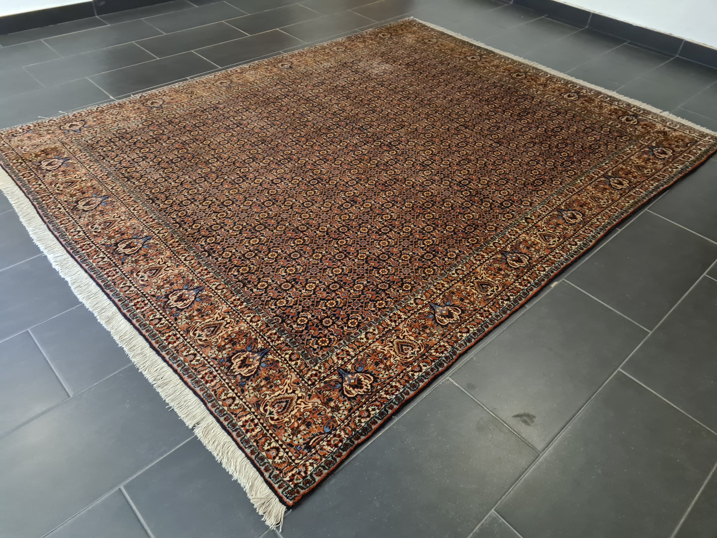 Perserteppich Orientteppich Handgeknüpfter Teppich Bidjar fein 262x205cm