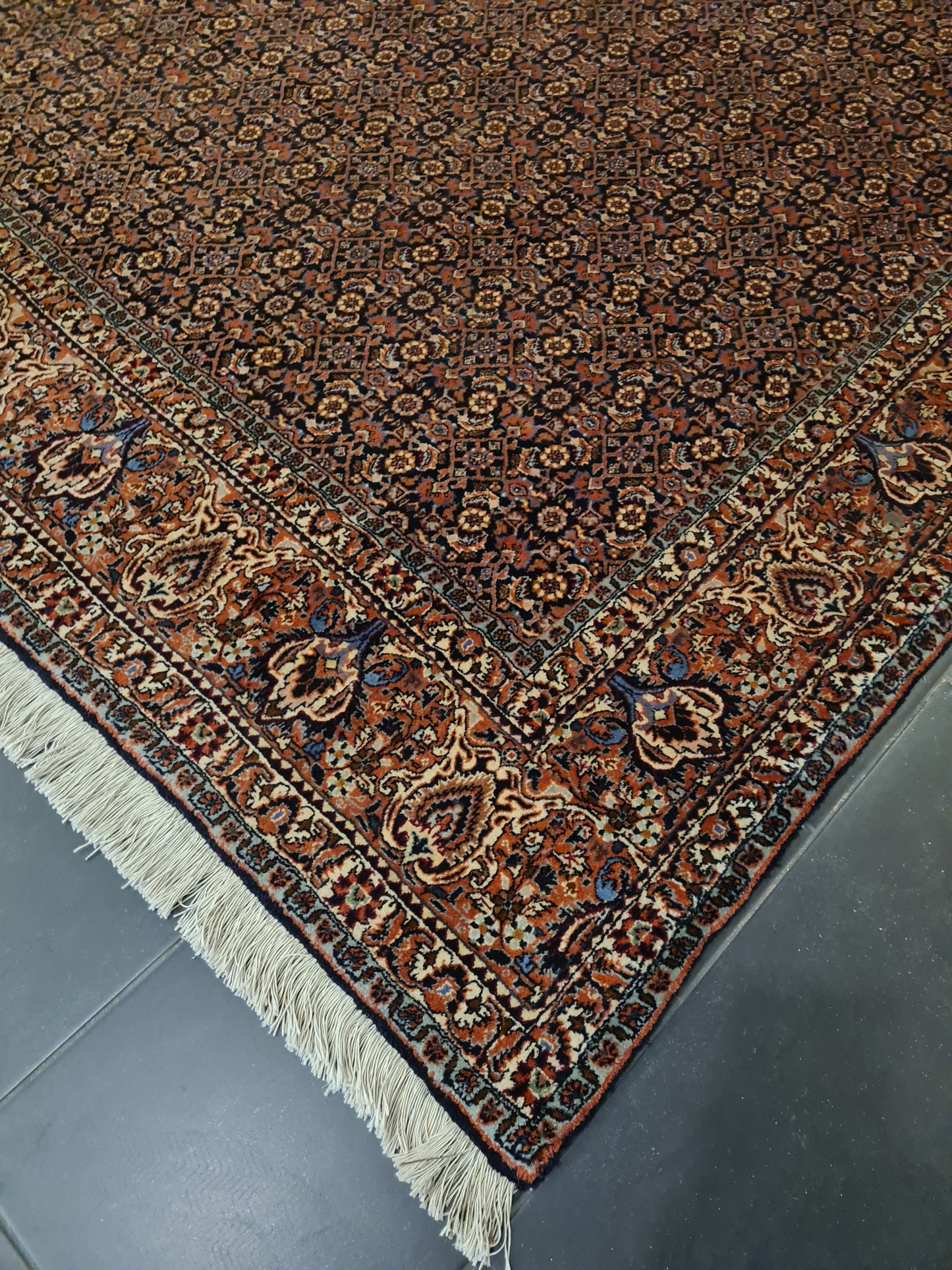 Perserteppich Orientteppich Handgeknüpfter Teppich Bidjar fein 262x205cm