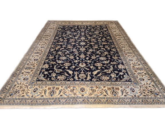 Perserteppich Orientteppich Handgeknüpfter Teppich Nain Royal 342x248cm