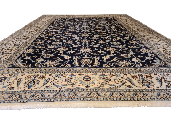 Perserteppich Orientteppich Handgeknüpfter Teppich Nain Royal 342x248cm