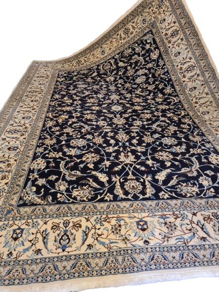 Perserteppich Orientteppich Handgeknüpfter Teppich Nain Royal 342x248cm