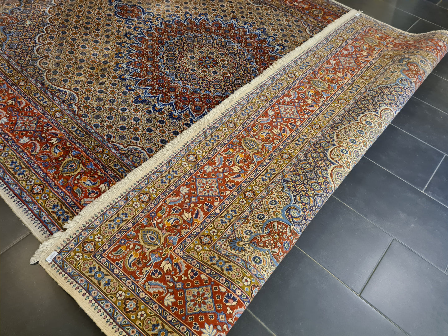 Perserteppich Orientteppich Handgeknüpfter Teppich Moud fein 344x245cm