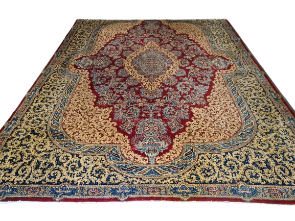 Perserteppich Orientteppich Handgeknüpfter Teppich Laver Kirman 377x300cm