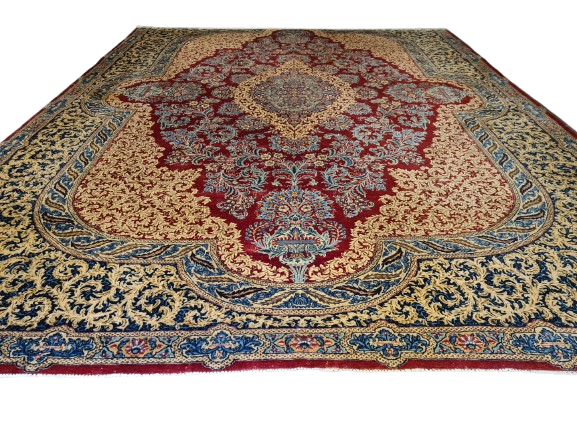 Perserteppich Orientteppich Handgeknüpfter Teppich Laver Kirman 377x300cm