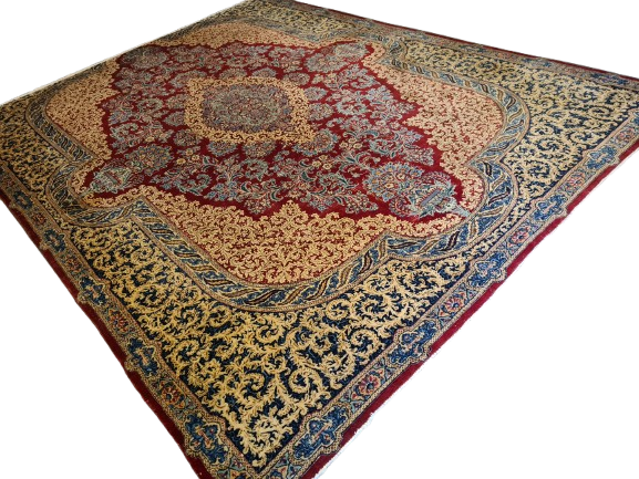 Perserteppich Orientteppich Handgeknüpfter Teppich Laver Kirman 377x300cm