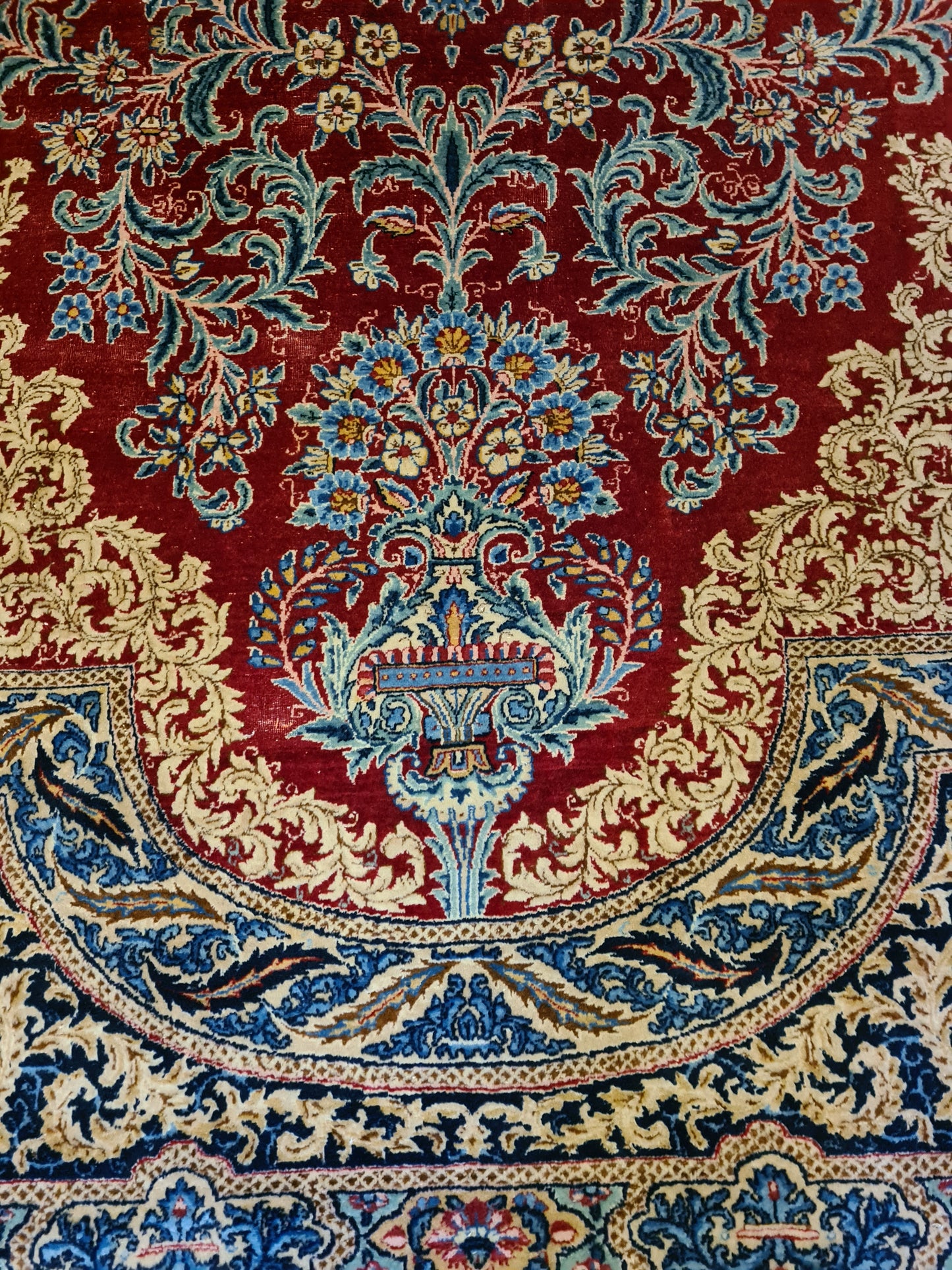 Perserteppich Orientteppich Handgeknüpfter Teppich Laver Kirman 377x300cm