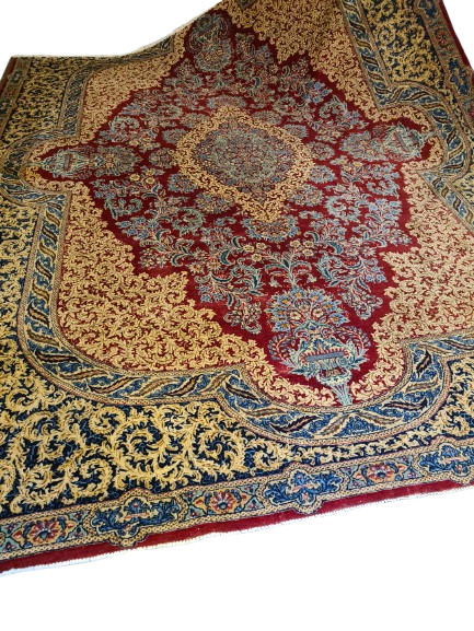 Perserteppich Orientteppich Handgeknüpfter Teppich Laver Kirman 377x300cm