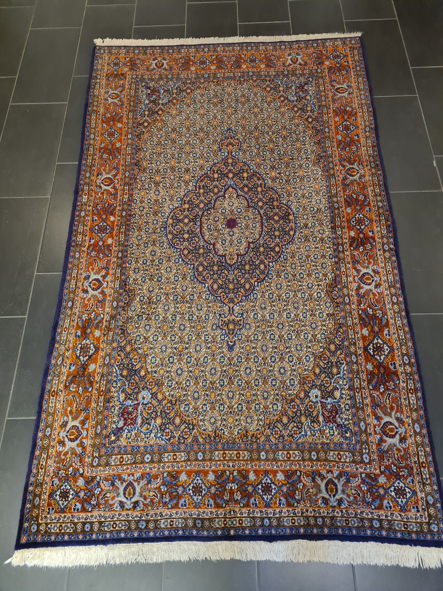 Perserteppich Orientteppich Handgeknüpfter Teppich Moud fein 247x143cm