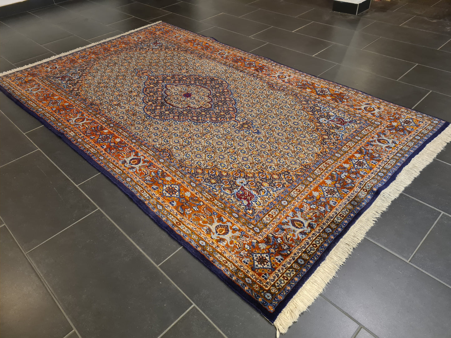 Perserteppich Orientteppich Handgeknüpfter Teppich Moud fein 247x143cm