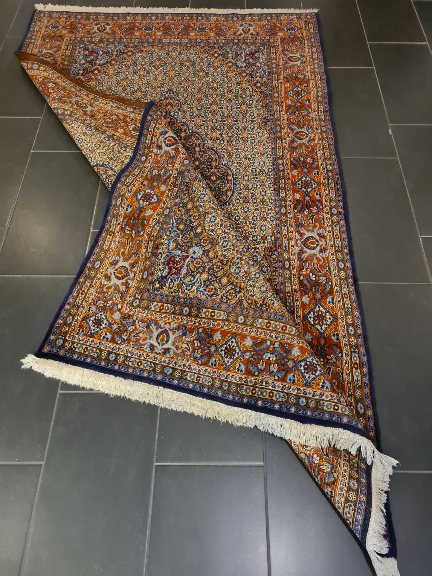 Perserteppich Orientteppich Handgeknüpfter Teppich Moud fein 247x143cm