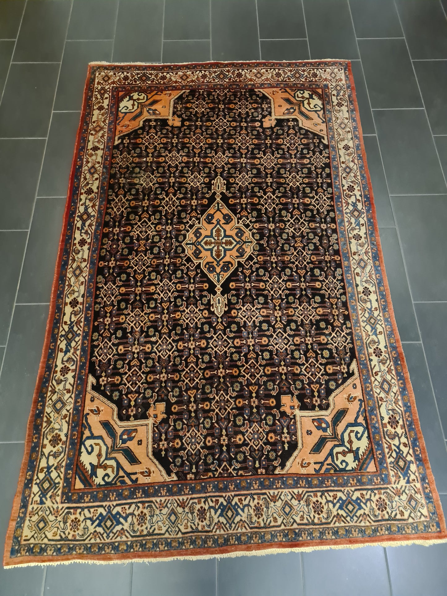 Perserteppich Orientteppich Handgeknüpfter Teppich Bidjar 260x160cm