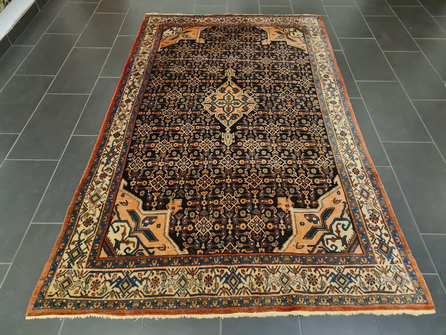 Perserteppich Orientteppich Handgeknüpfter Teppich Bidjar 260x160cm