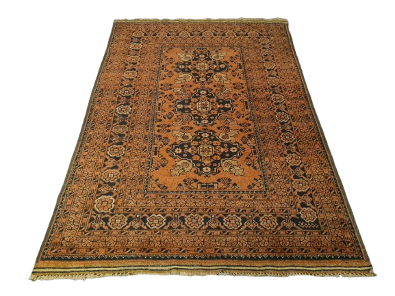 Perserteppich Orientteppich Handgeknüpfter Teppich Afghan art déco 149x107cm