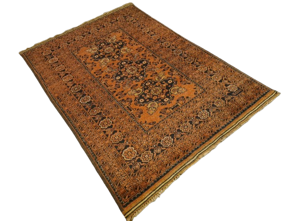 Perserteppich Orientteppich Handgeknüpfter Teppich Afghan art déco 149x107cm