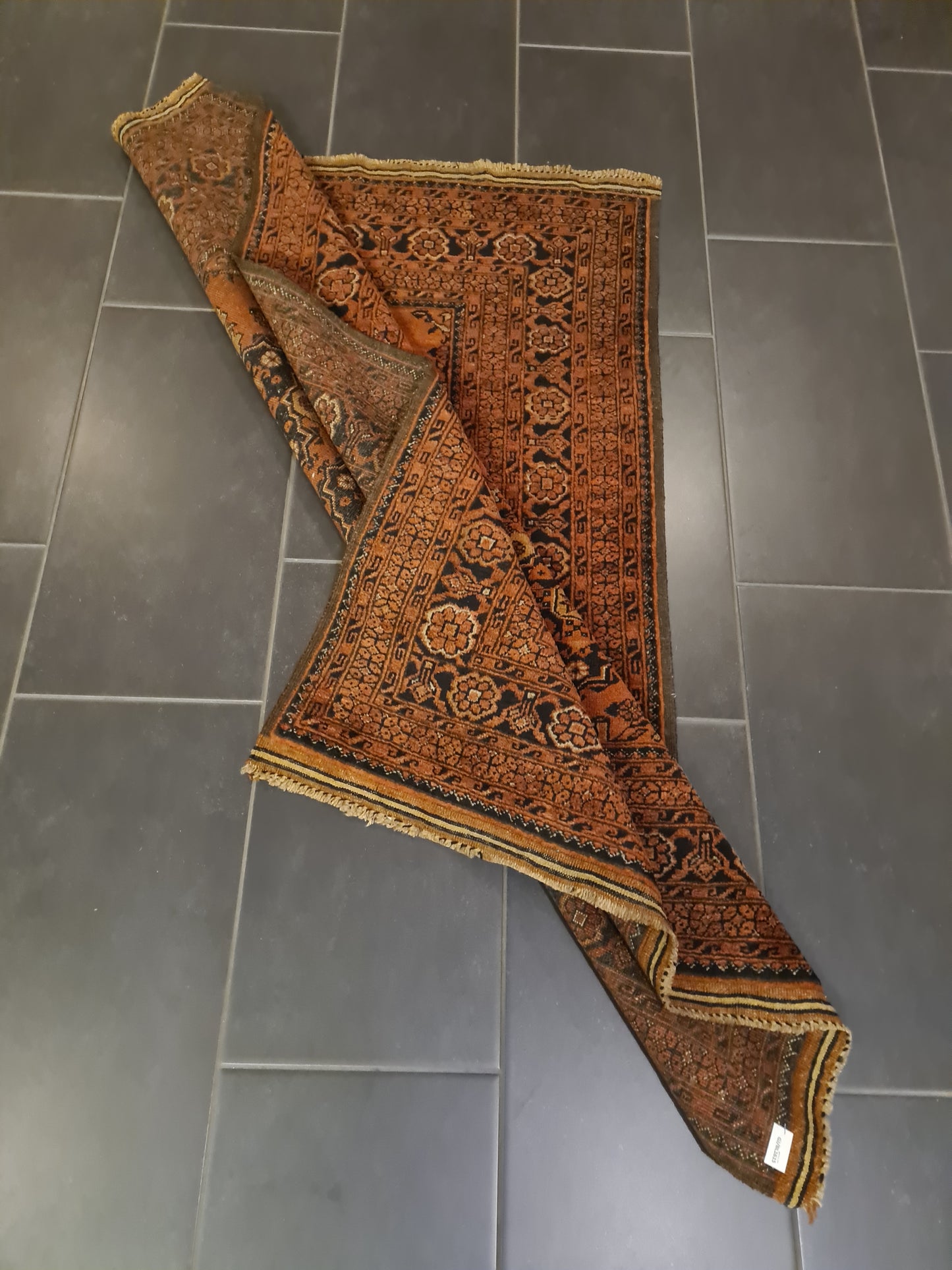 Perserteppich Orientteppich Handgeknüpfter Teppich Afghan art déco 149x107cm