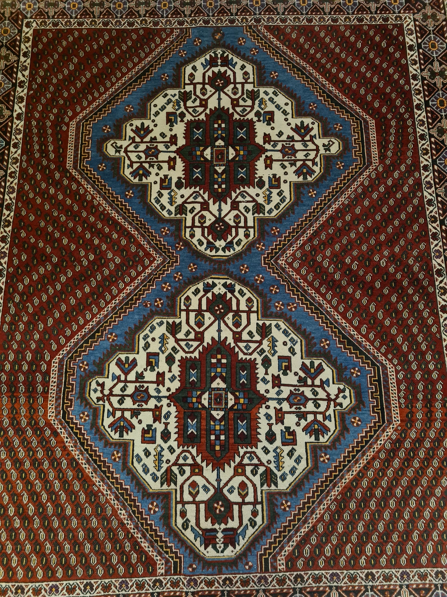 Perserteppich Orientteppich Handgeknüpfter Teppich Afshari antik 188x152cm