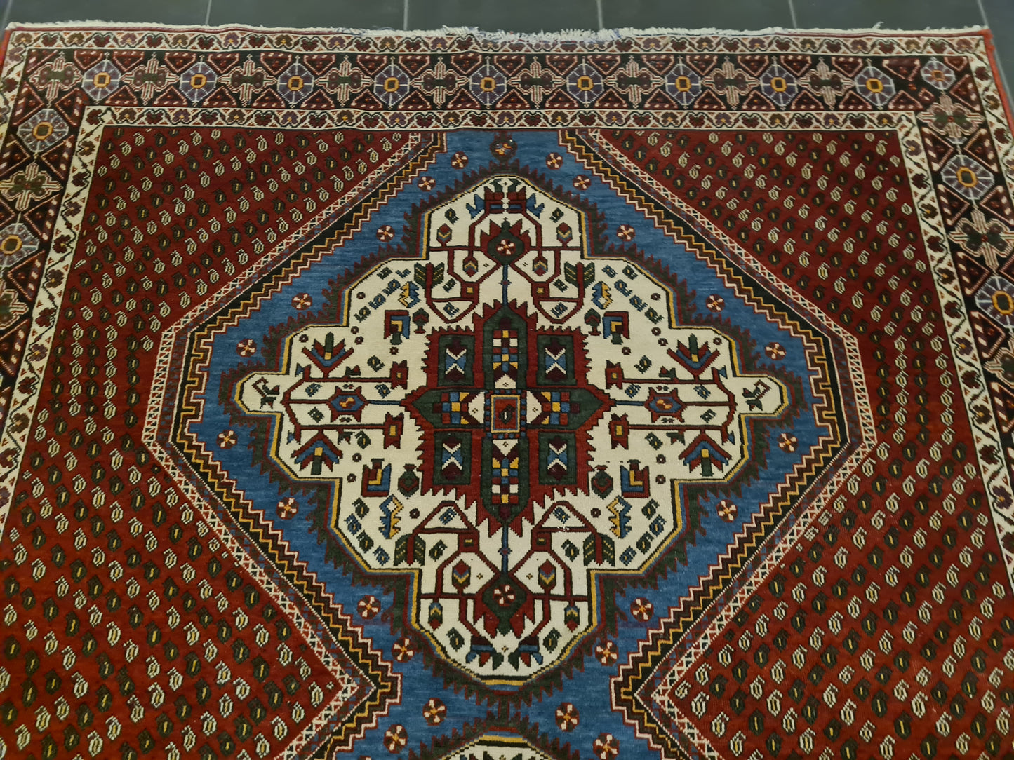 Perserteppich Orientteppich Handgeknüpfter Teppich Afshari antik 188x152cm