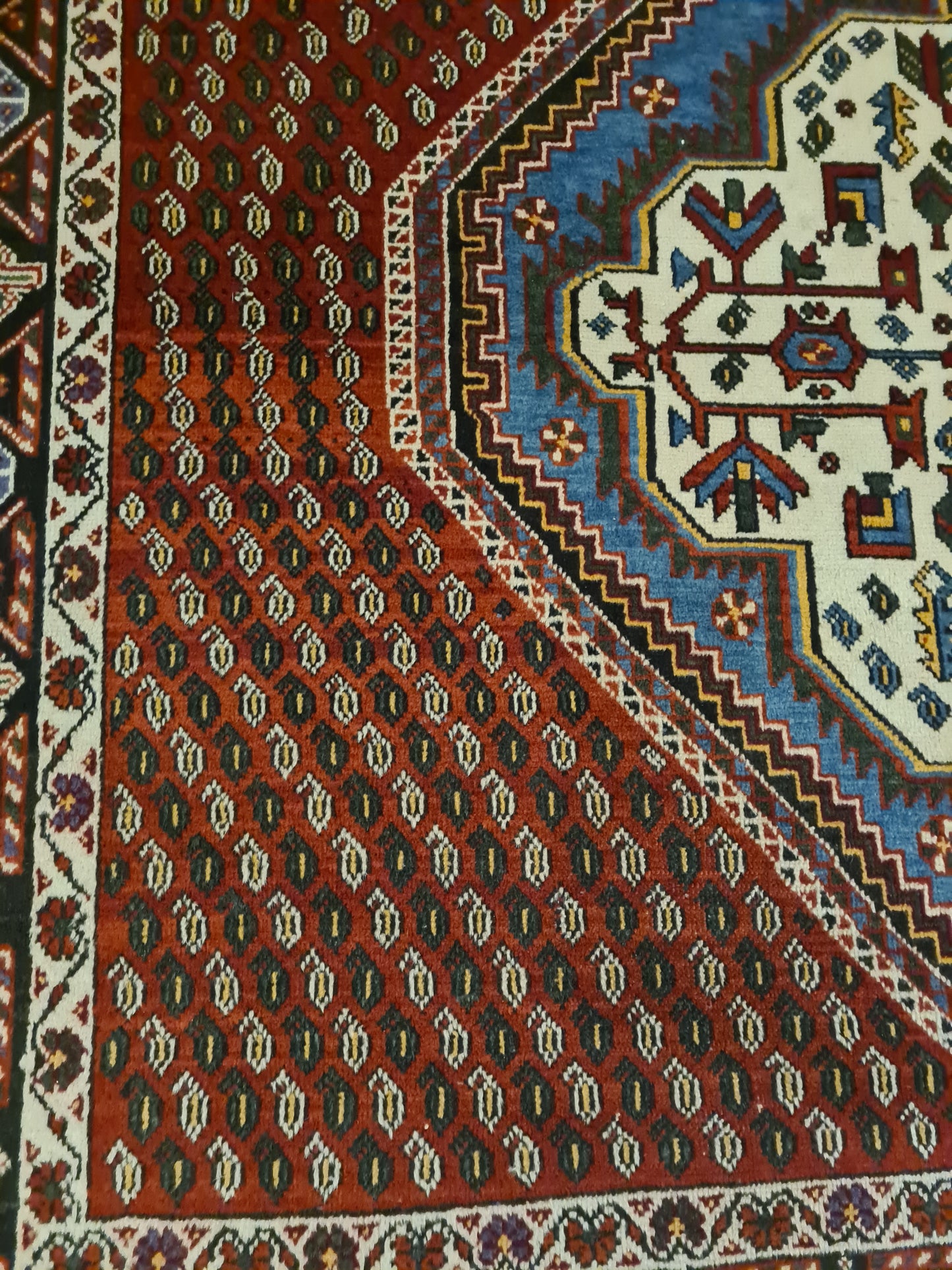 Perserteppich Orientteppich Handgeknüpfter Teppich Afshari antik 188x152cm