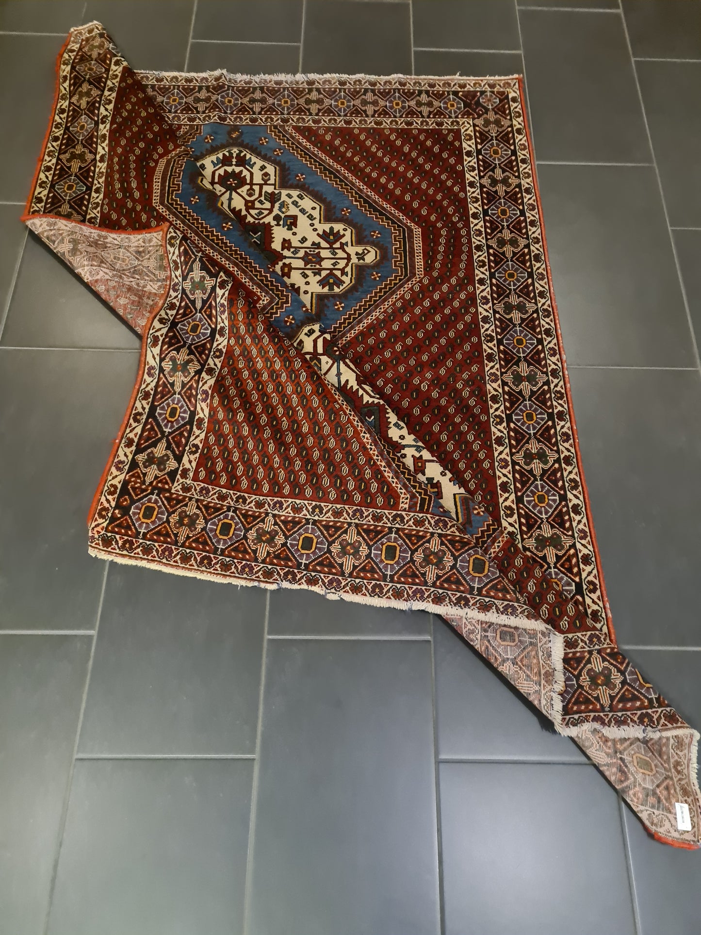 Perserteppich Orientteppich Handgeknüpfter Teppich Afshari antik 188x152cm