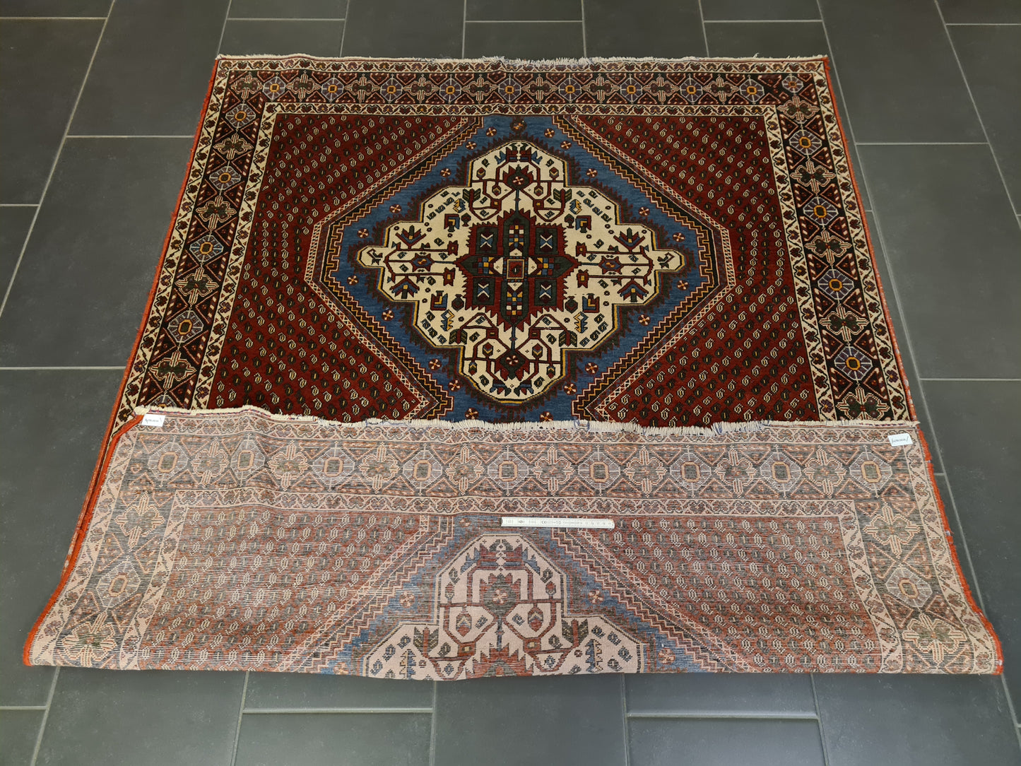 Perserteppich Orientteppich Handgeknüpfter Teppich Afshari antik 188x152cm