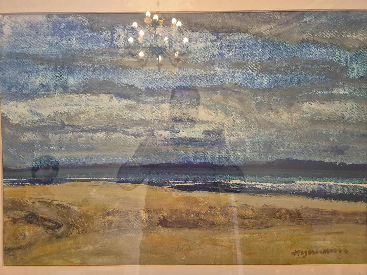 Ölgemälde Europäische Schule Landschaft am Meer 73x91 cm