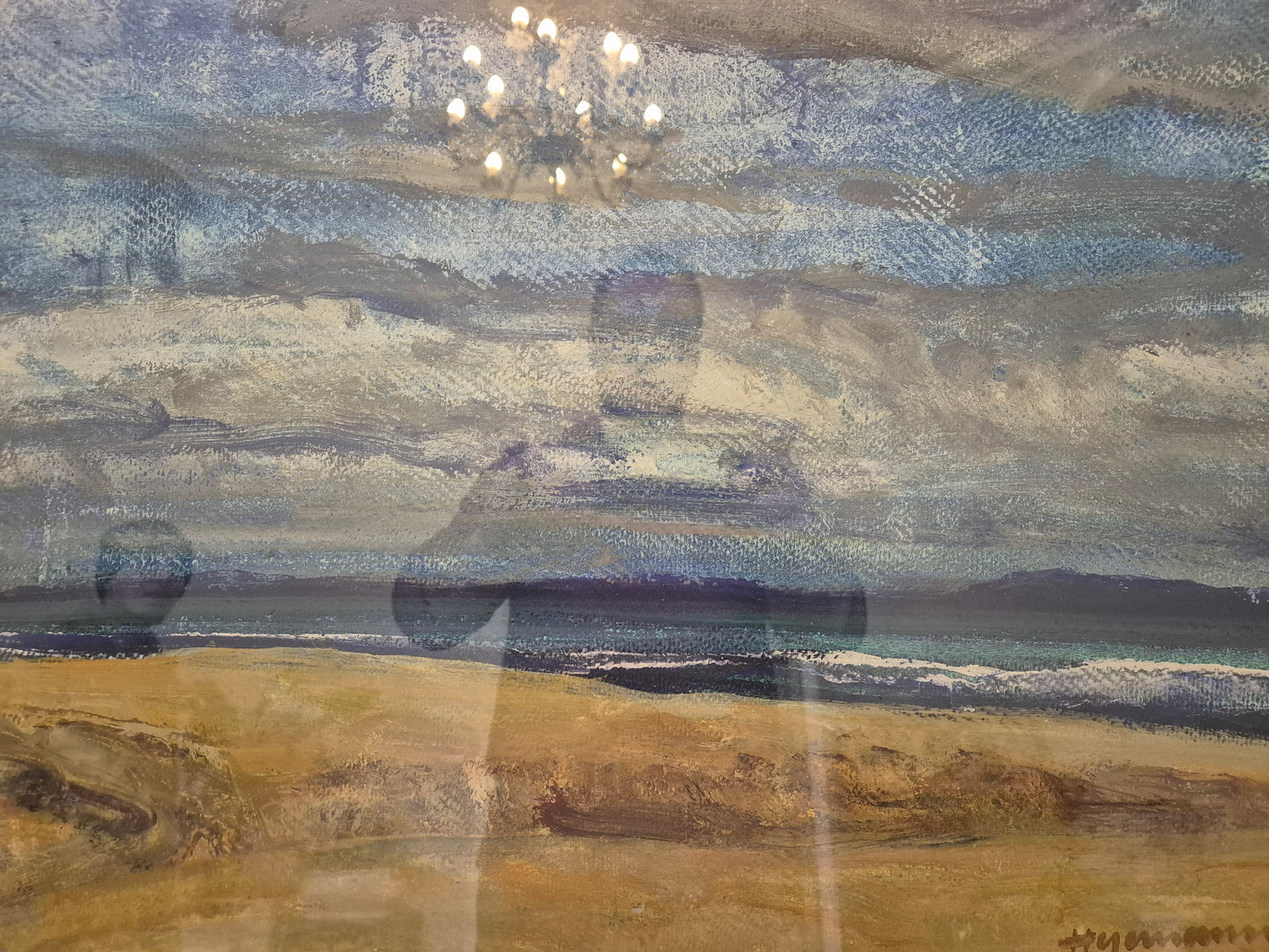 Ölgemälde Europäische Schule Landschaft am Meer 73x91 cm