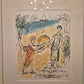 Lithographie Marc Chagall The Odyssey Athene und Telemachos 54,5x62,5 cm