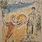 Lithographie Marc Chagall The Odyssey Athene und Telemachos 54,5x62,5 cm