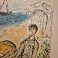 Lithographie Marc Chagall The Odyssey Athene und Telemachos 54,5x62,5 cm