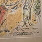 Lithographie Marc Chagall The Odyssey Athene und Telemachos 54,5x62,5 cm