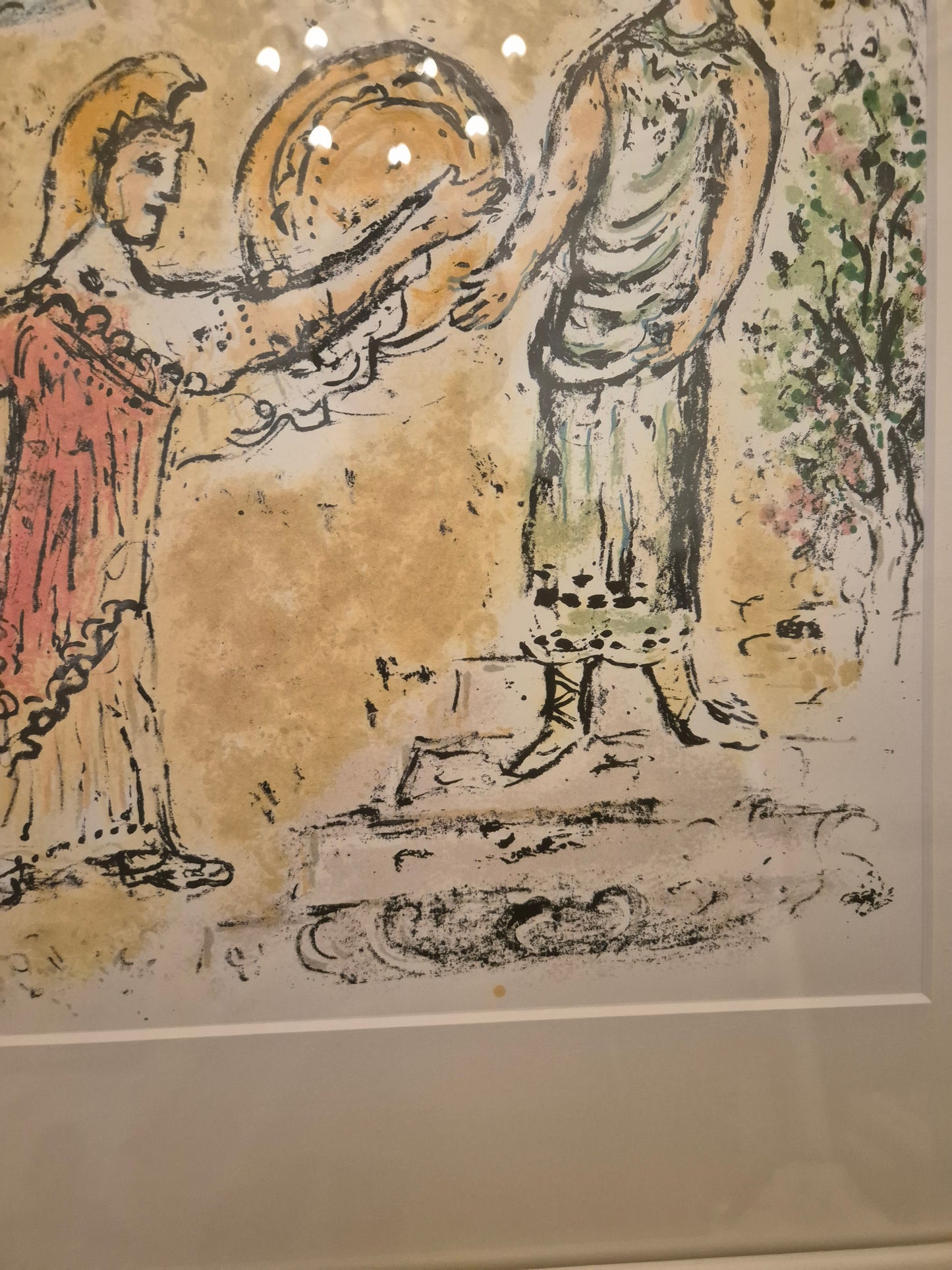 Lithographie Marc Chagall The Odyssey Athene und Telemachos 54,5x62,5 cm