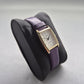 Eternal Love Damenarmbanduhr Elegantes Design mit violettem Lederarmband