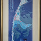 Poster Karte Insel Sylt 47x81 cm hinter Glas gerahmt