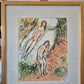 Lithographie Marc Chagall Wehklagen des Odysseus 46x54 cm