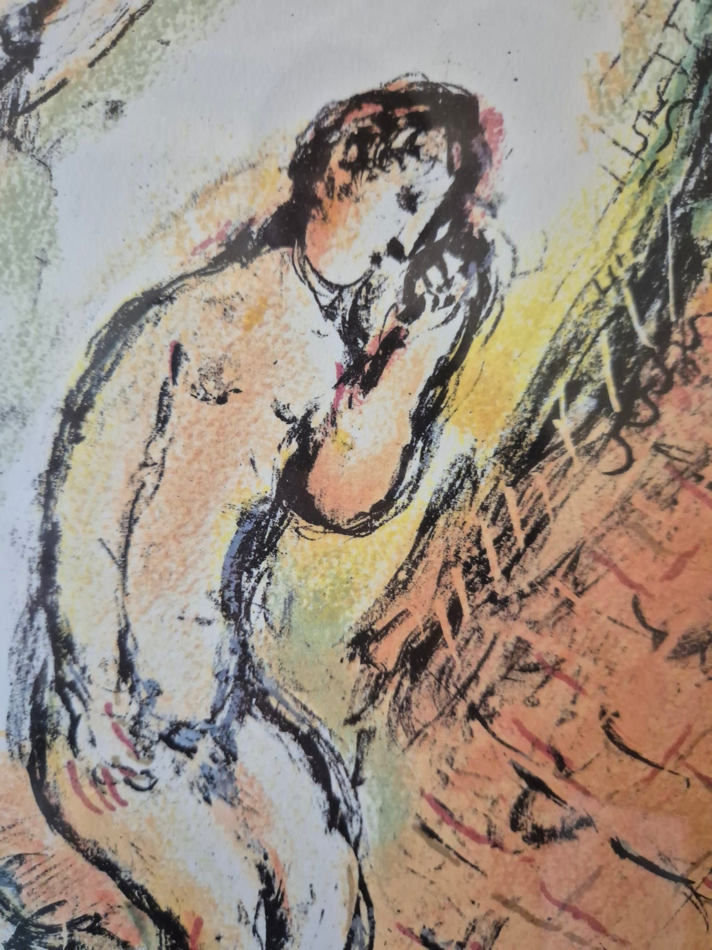 Lithographie Marc Chagall Wehklagen des Odysseus 46x54 cm