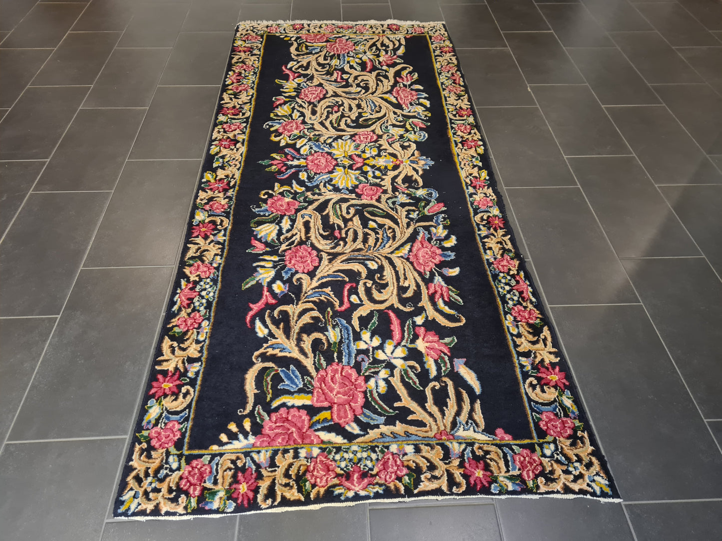 Perserteppich Orientteppich Handgeknüpfter Teppich Kirman fein 271x118cm