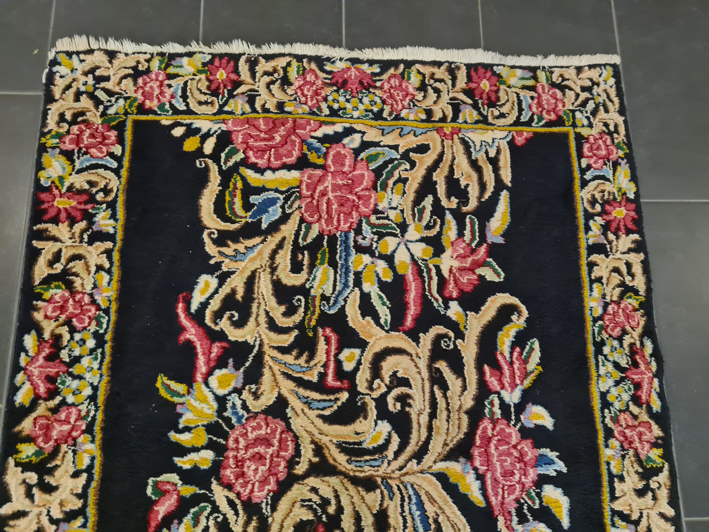 Perserteppich Orientteppich Handgeknüpfter Teppich Kirman fein 271x118cm