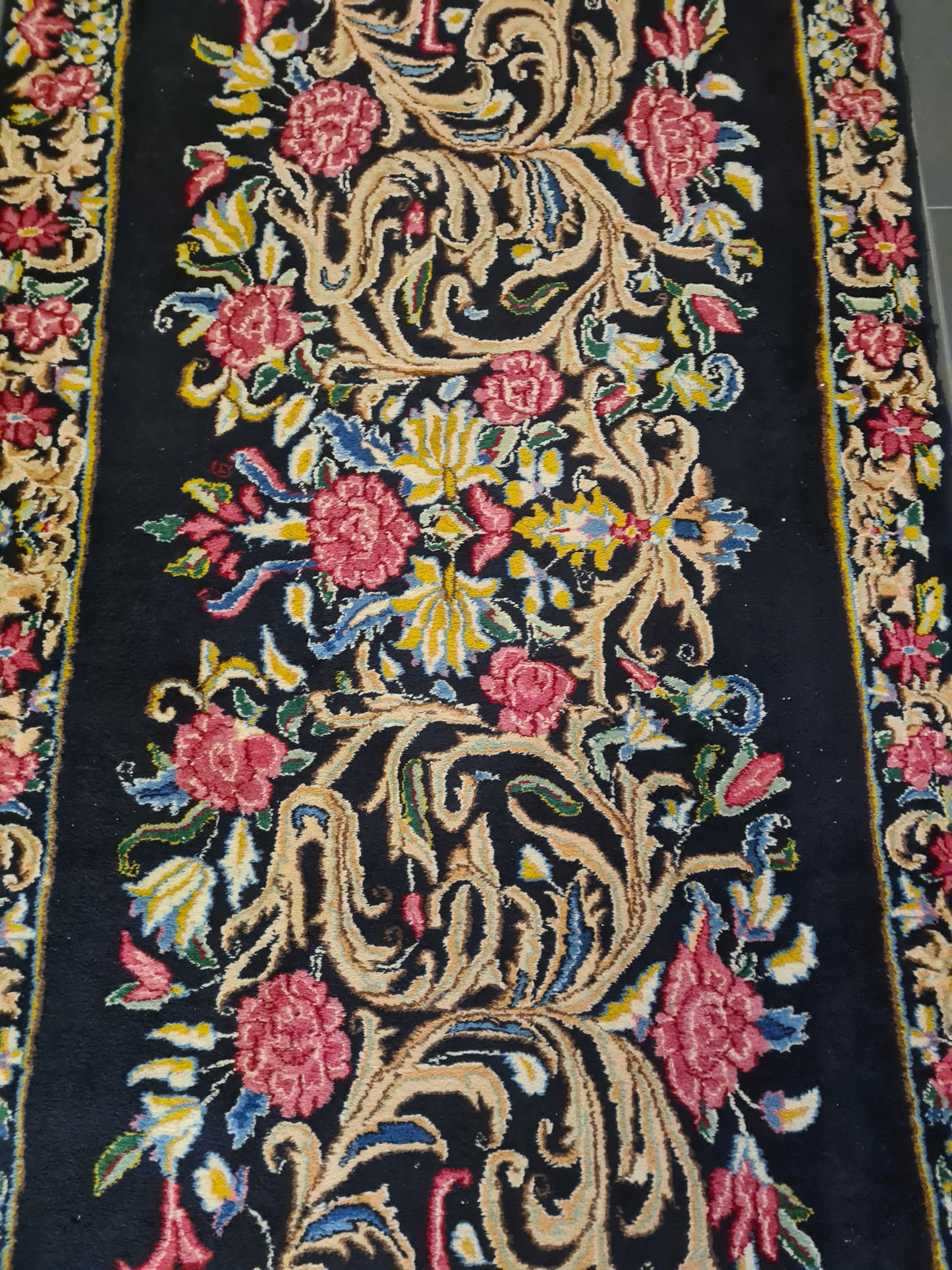 Perserteppich Orientteppich Handgeknüpfter Teppich Kirman fein 271x118cm