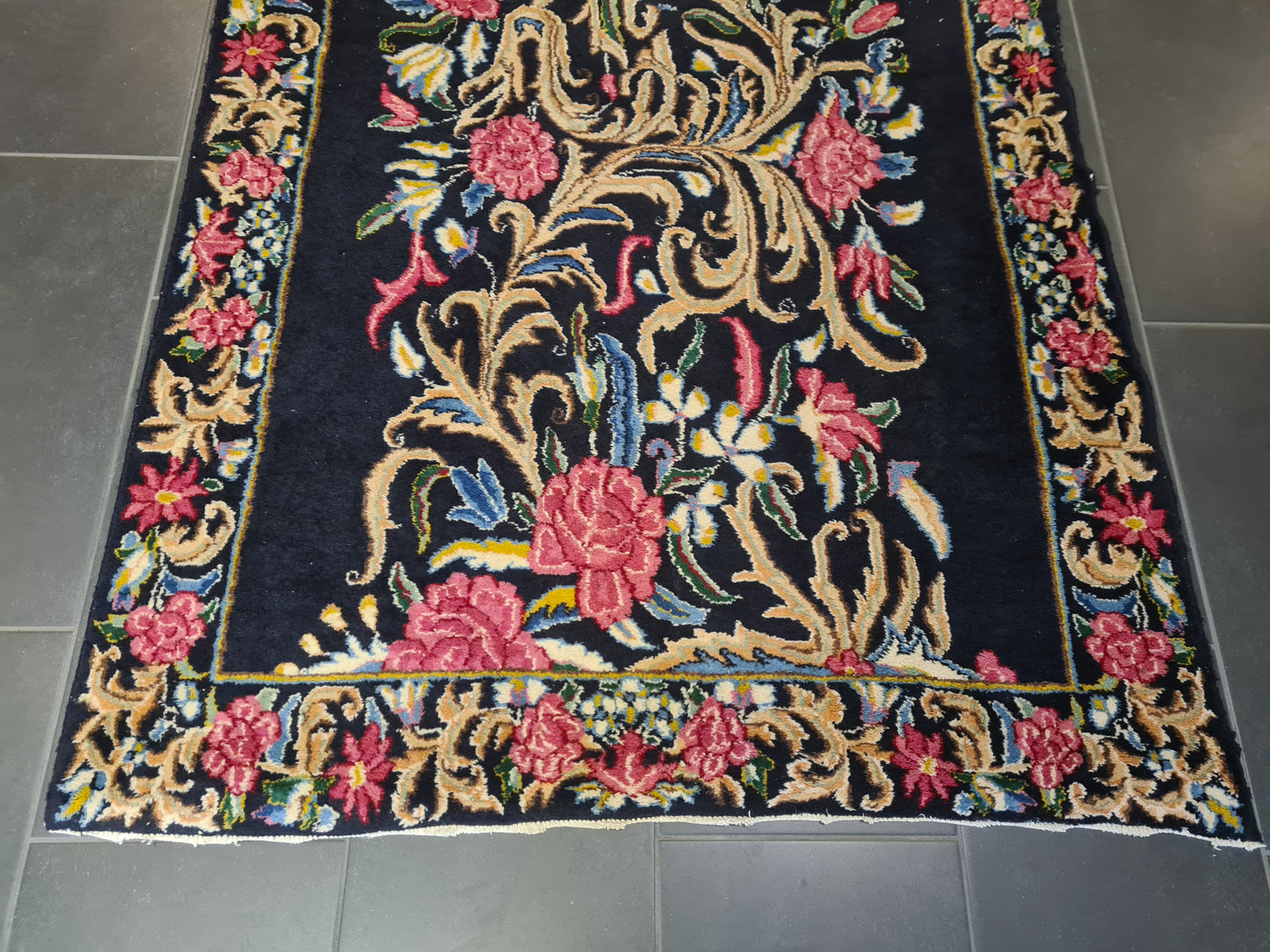 Perserteppich Orientteppich Handgeknüpfter Teppich Kirman fein 271x118cm