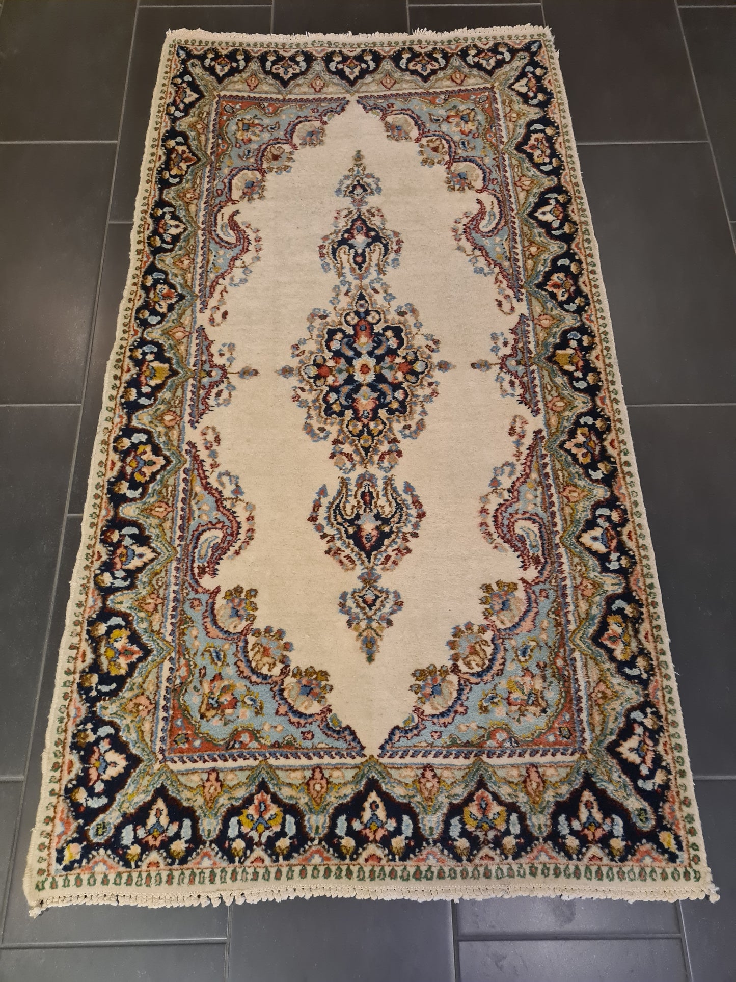 Perserteppich Orientteppich Handgeknüpfter Teppich Kirman fein 166x93cm