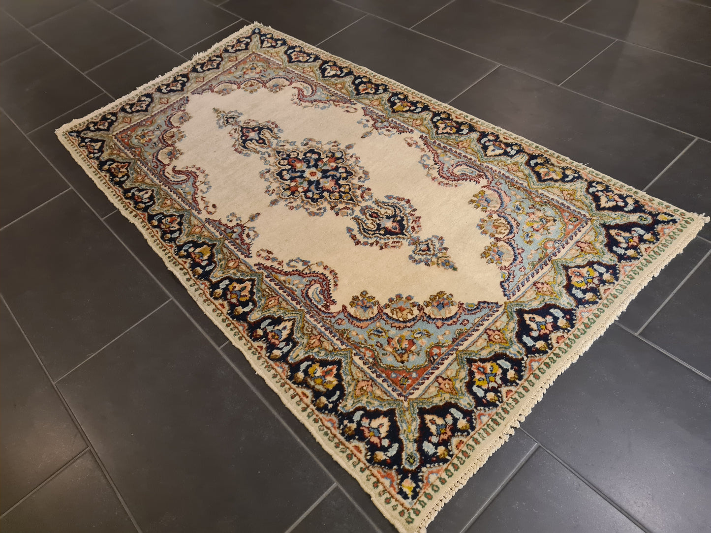 Perserteppich Orientteppich Handgeknüpfter Teppich Kirman fein 166x93cm