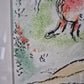 Lithographie Marc Chagall Athene senkt Odysseus in den Schlaf 46x54 cm