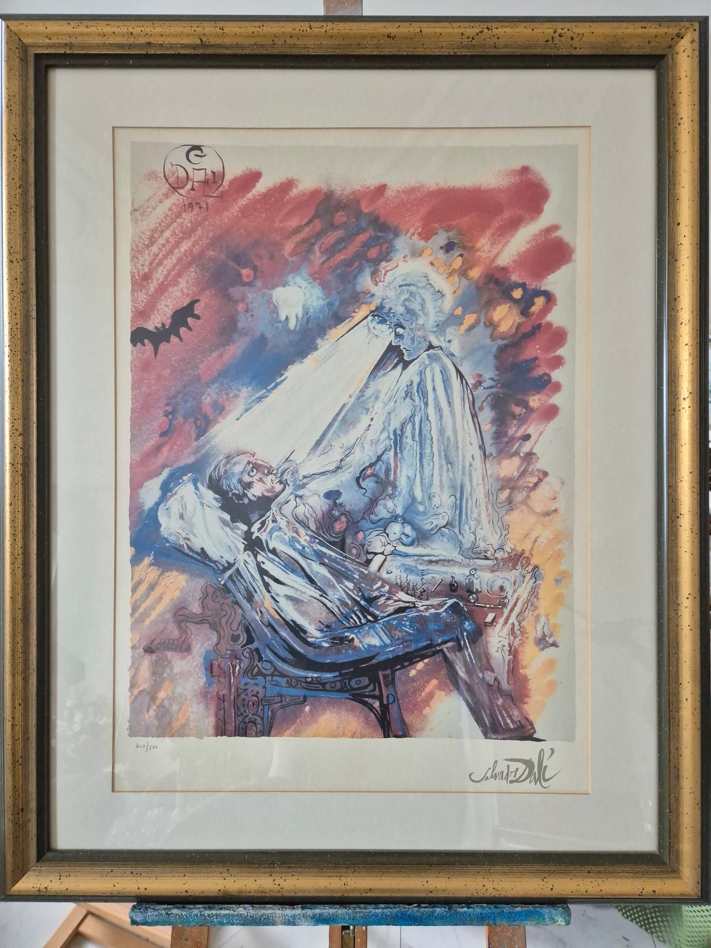 Lithographie Salvador Dalí und Marc Chagall The Doctor 82x102 cm