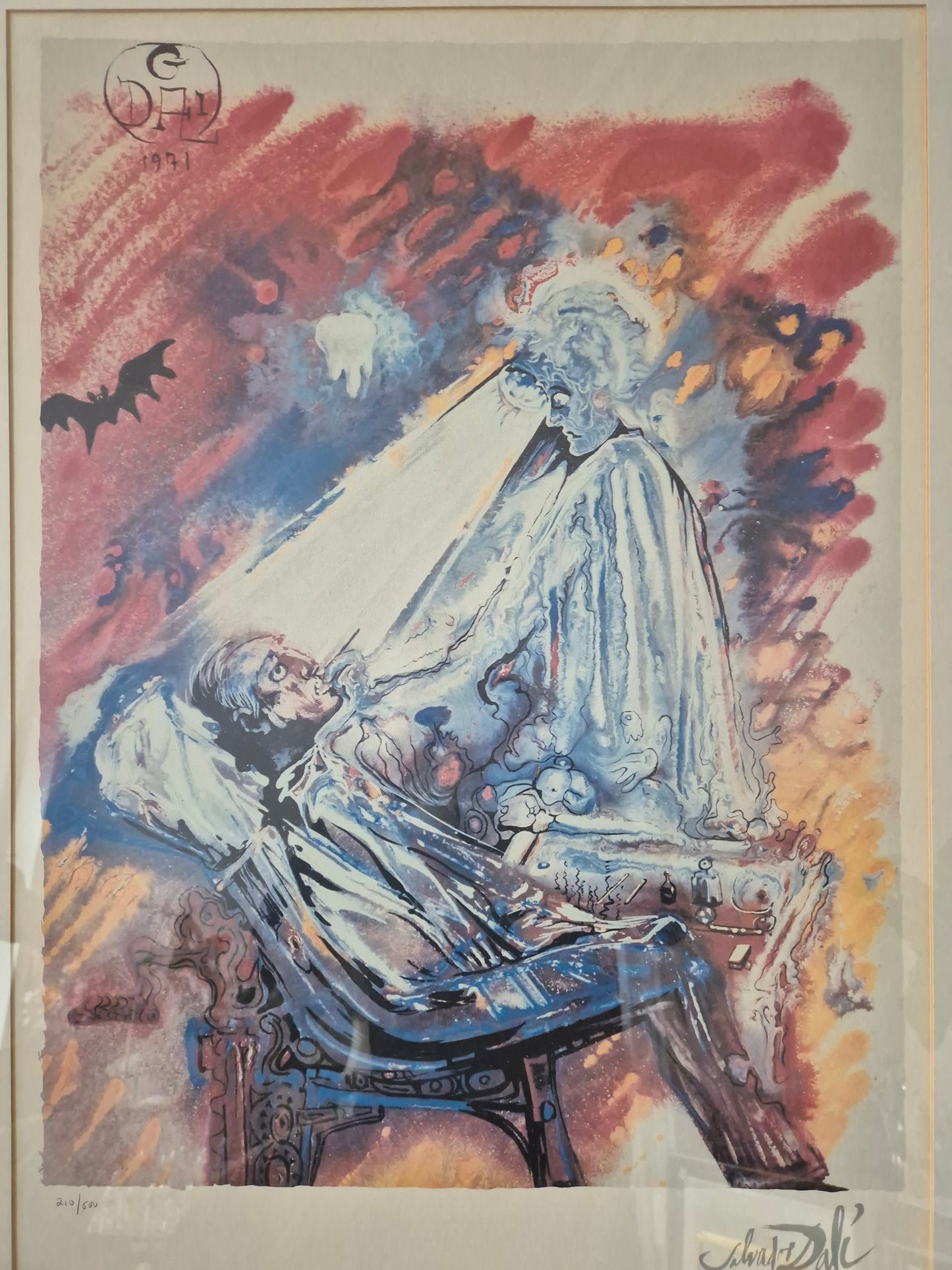 Lithographie Salvador Dalí und Marc Chagall The Doctor 82x102 cm