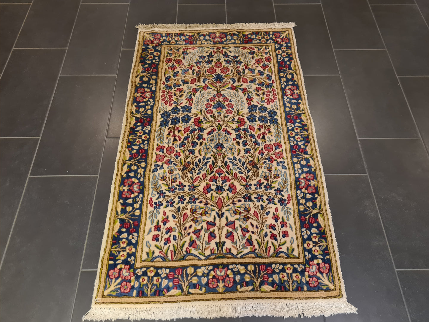 Perserteppich Orientteppich Handgeknüpfter Teppich Kirman fein 150x94cm