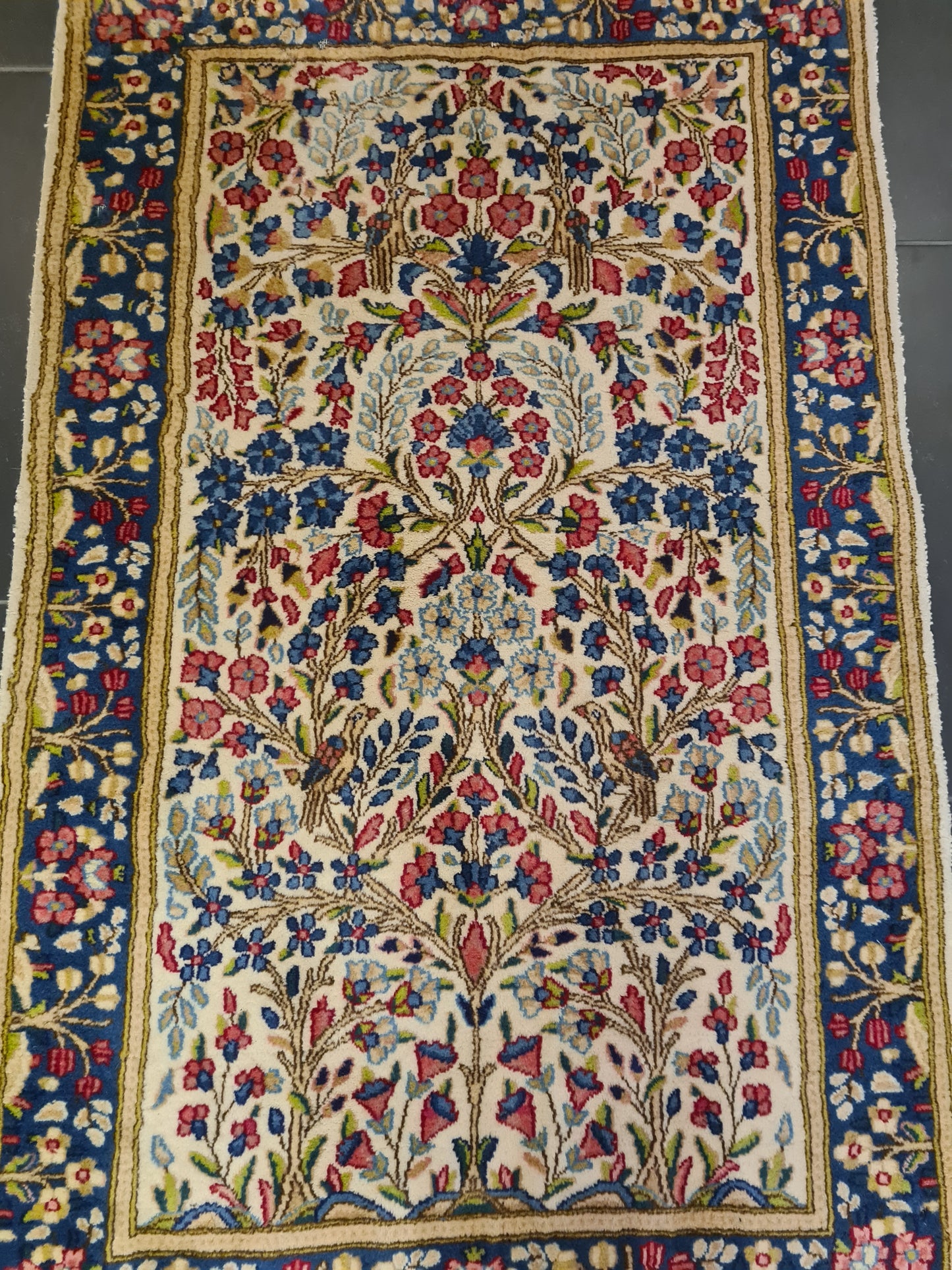 Perserteppich Orientteppich Handgeknüpfter Teppich Kirman fein 150x94cm